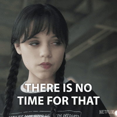 Girl Saying No Time For That Netflix Logo GIF