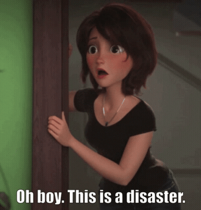 Girl Saying Oh Boy This Is A Disaster GIF