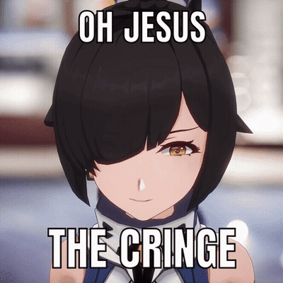 Girl Saying Oh Jesus The Cringe GIF
