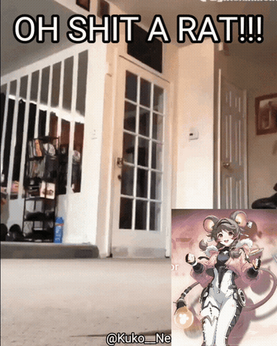 Girl Saying Oh Shit A Rat GIF