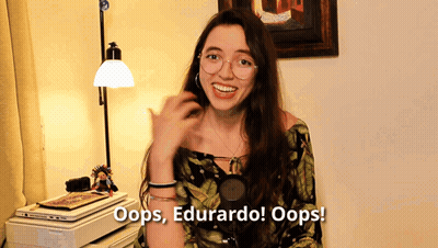 Girl Saying Oops Eduardo GIF