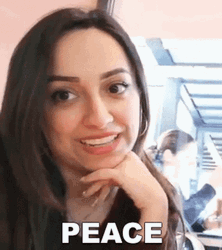 Girl Saying Peace GIF