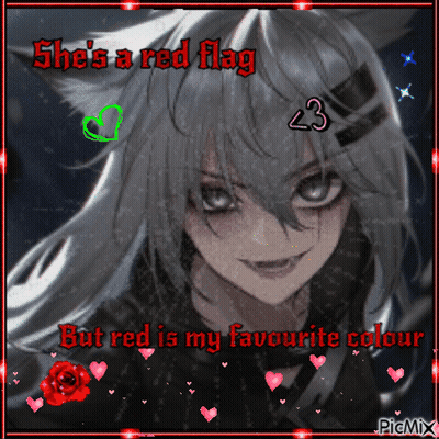Girl Saying She's A Red Flag But Red Is My Favorite Color GIF