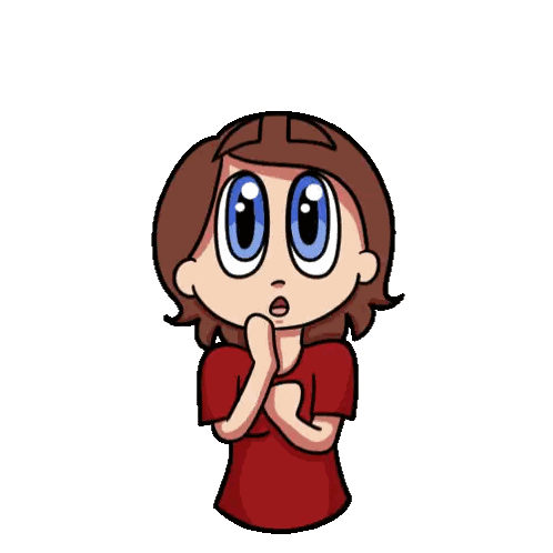 Girl Saying Thank You With Hearts Sticker
