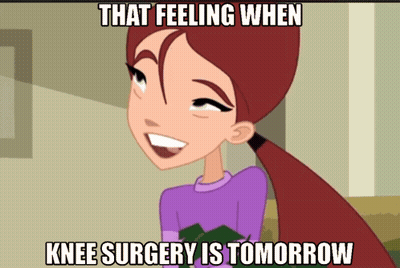 Girl Saying That Feeling When Knee Surgery Is Tomorrow GIF