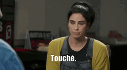 Girl Saying Touche GIF