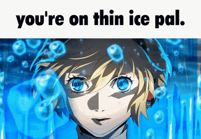 Girl Saying You're On Thin Ice Pal GIF
