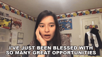 Girl Says I've Just Been Blessed With Great Opportunities In Front Of BLS Generation Poster GIF