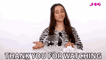 Girl Says Thank You For Watching GIF