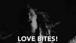 Girl Shouting Hickey Love Bites  GIF