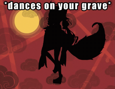 Girl Silhouette Dances On Your Grave GIF