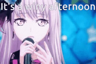 Girl Singing Into Microphone It's A Winy Afternoon GIF