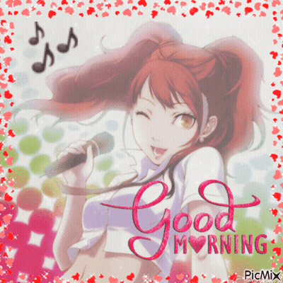 Girl Singing Into Microphone Saying Good Morning GIF