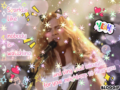 Girl Singing Into Microphone Sparkle Like Nobody Is Watching GIF