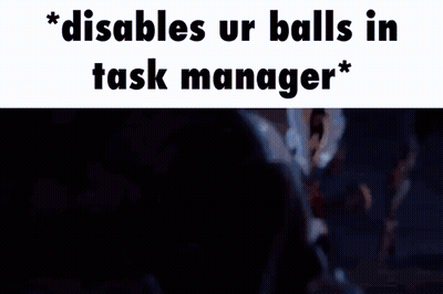 Girl Sitting At Computer Disables Ur Balls In Task Manager GIF