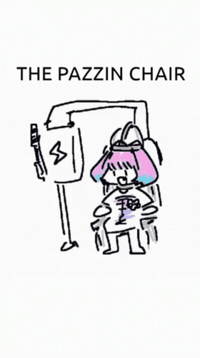 Girl Sitting In Chair Saying The Pazzin Chair GIF