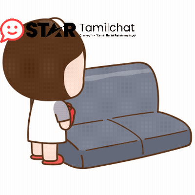 Girl Sitting On Couch Saying Star Tamilchat GIF