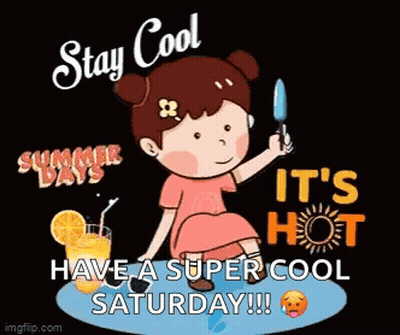 Girl Sitting On Floor Holding Ice Cream And Orange Juice GIF