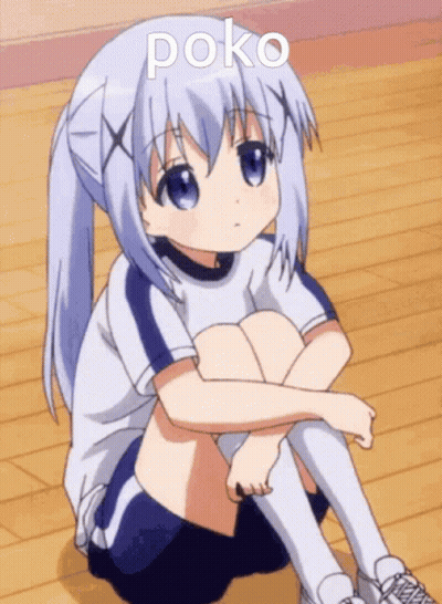 Girl Sitting On Floor Poko GIF