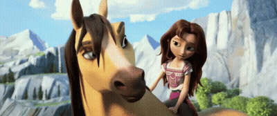 Girl Sitting On Horse GIF