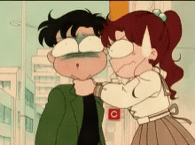 Girl Slapping Man's Face Sign GIF