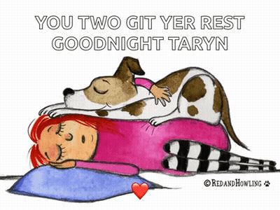 Girl Sleeping With Dog Goodnight Taryn