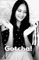 Girl Smiling Finger Gun Gotcha GIF