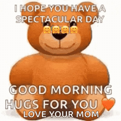 Girl Smiling Next To Stuffed Animal GIF