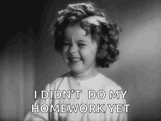 Girl Smiling Not Doing Homework GIF