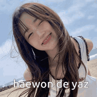 Girl Smiling On Beach Haewon De Yaz GIF
