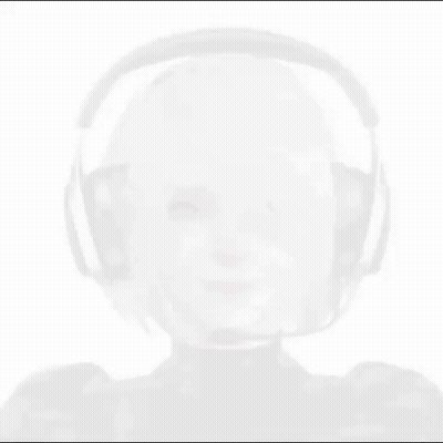 Girl Smiling With Headphones And Microphone GIF