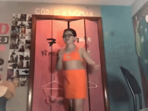 Girl Standing Before God Is A Woman Door GIF