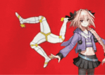 Girl Standing Before Red Background With Man's Legs Drawing GIF