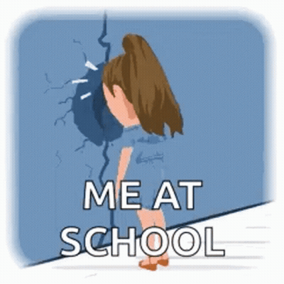Girl Standing In Front Of Me At School GIF