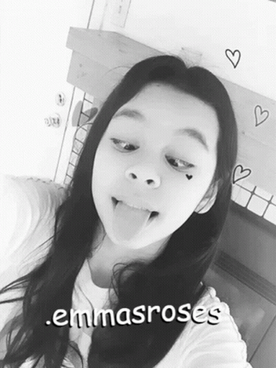 Girl Sticking Tongue Out Emma Roses GIF