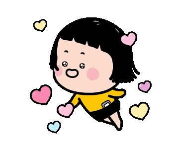 Girl Surrounded By Hearts Sticker