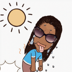 Girl Sweating Heat Stroke GIF