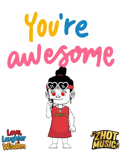 Girl Taking Photo You Are Awesome Sticker