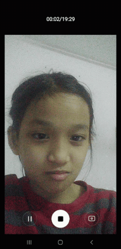 Girl Taking Selfie At 00:02:19 GIF
