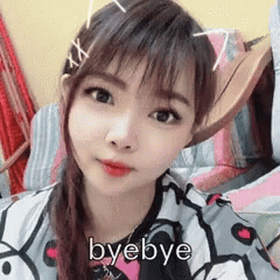 Girl Taking Selfie Saying Byebye GIF