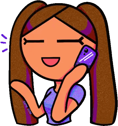 Girl Talking On Cell Phone Zero Zero Sticker