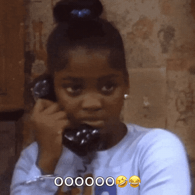 Girl Talking On Phone With Bun Saying 000000 GIF
