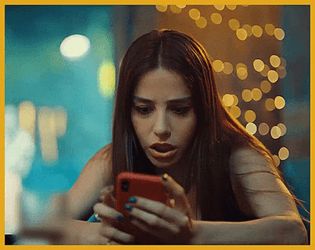 Girl Terrified Sending Message With Fear GIF