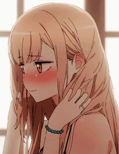 Girl Touching Hair GIF