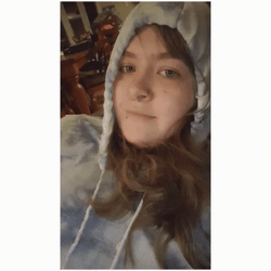 Girl Trying To Hide Face With Hoodie GIF