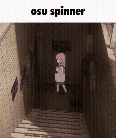 Girl Walking Down Stairs With Closed Sign GIF