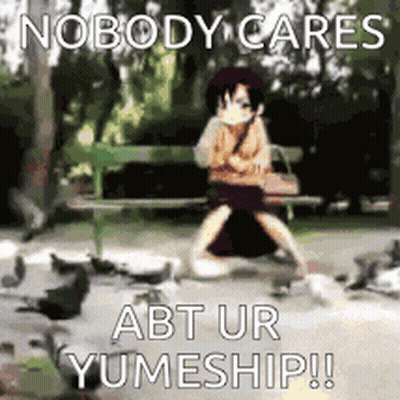 Girl Walking In Park Surrounded By Pigeons Says Nobody Cares Abt Ur Yumeship GIF