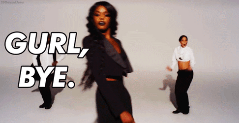 Girl Walking Past Bye GIF