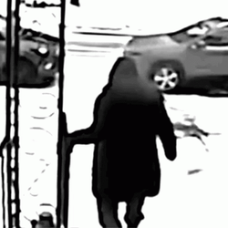 Girl Walking Suddenly Slipping On Ice GIF