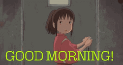 Girl Waving Good Morning Anime
